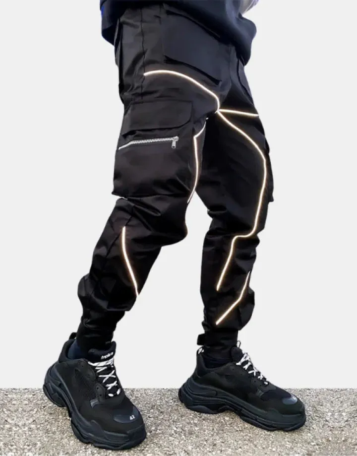 Black reflective pants