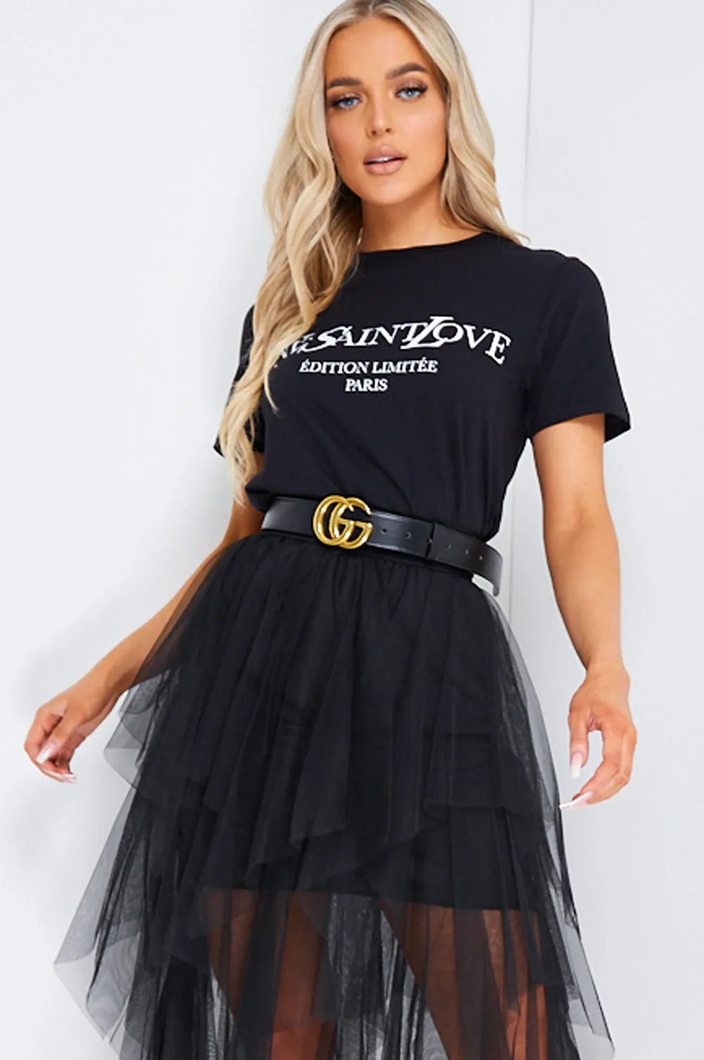 Black Ye Saint Love Slogan Oversized T-shirt