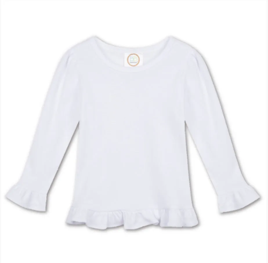 Blanks Long Sleeve Tee - Ruffle Trim