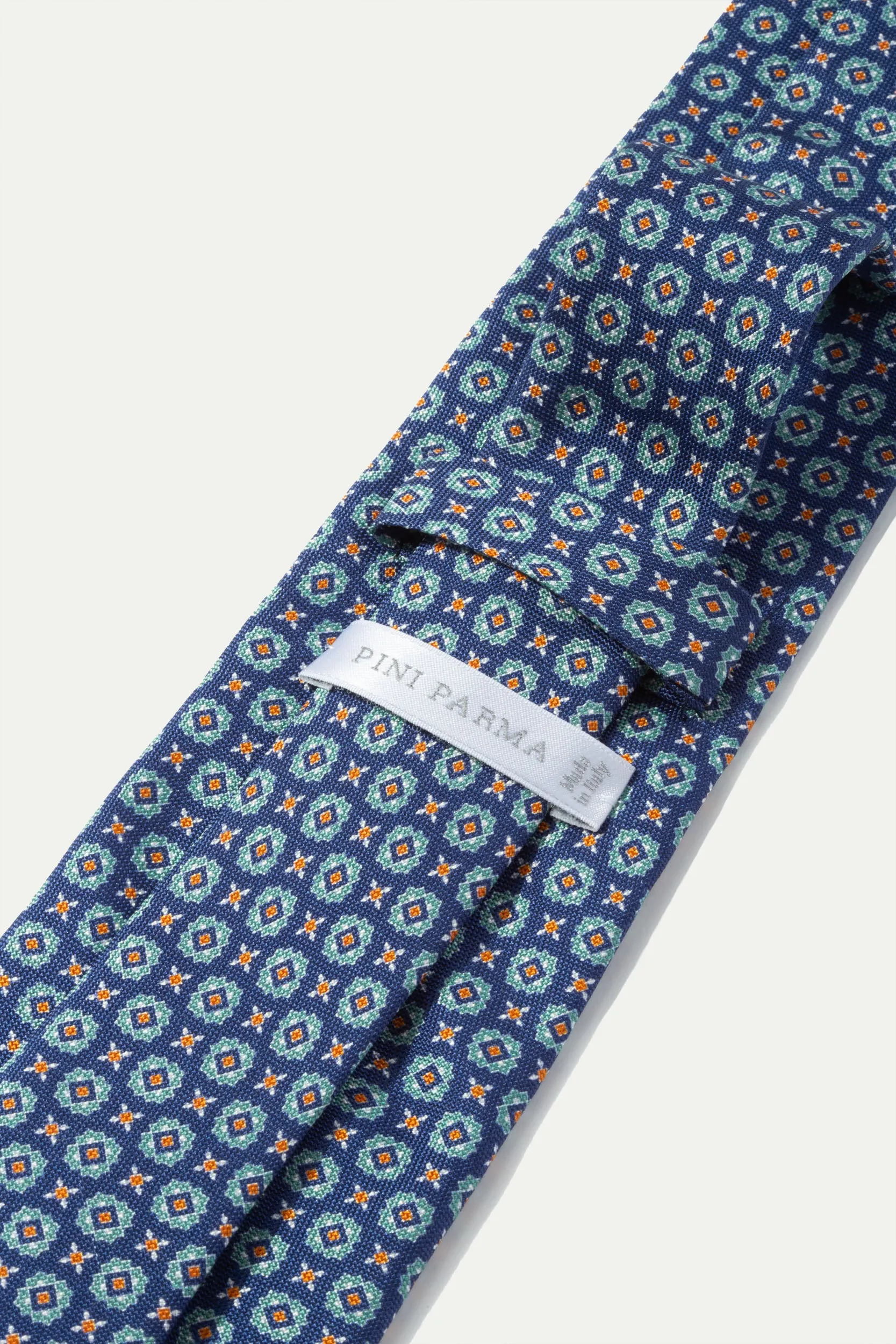 Blue and green light silk tie - Made In Italy