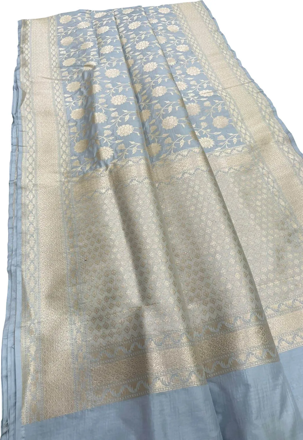 Blue Banarasi Handloom Pure Katan Silk Saree