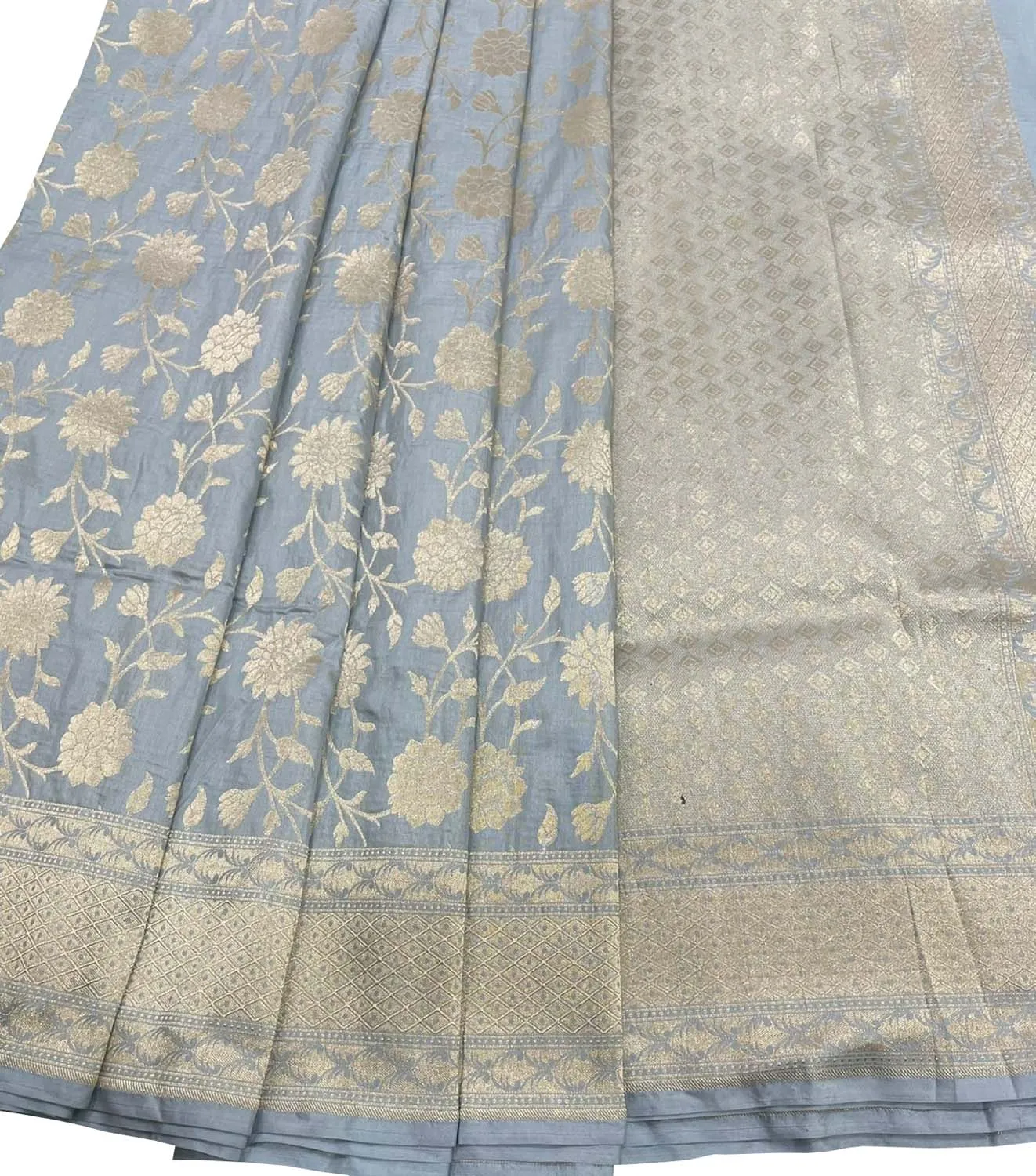 Blue Banarasi Handloom Pure Katan Silk Saree