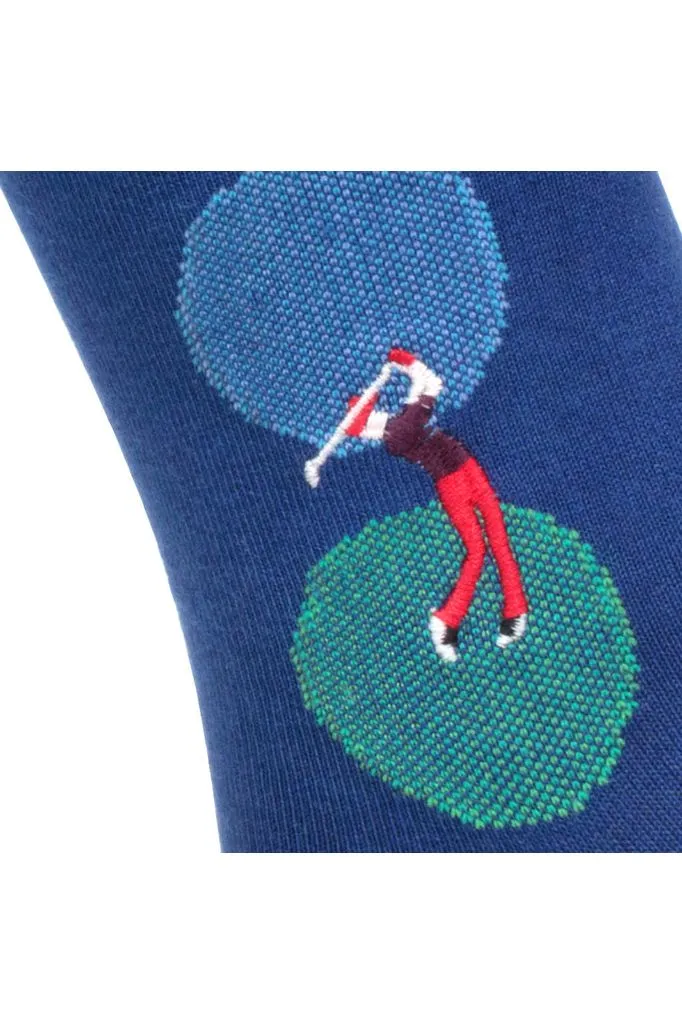 Blue Golf Course Socks