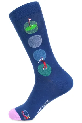 Blue Golf Course Socks