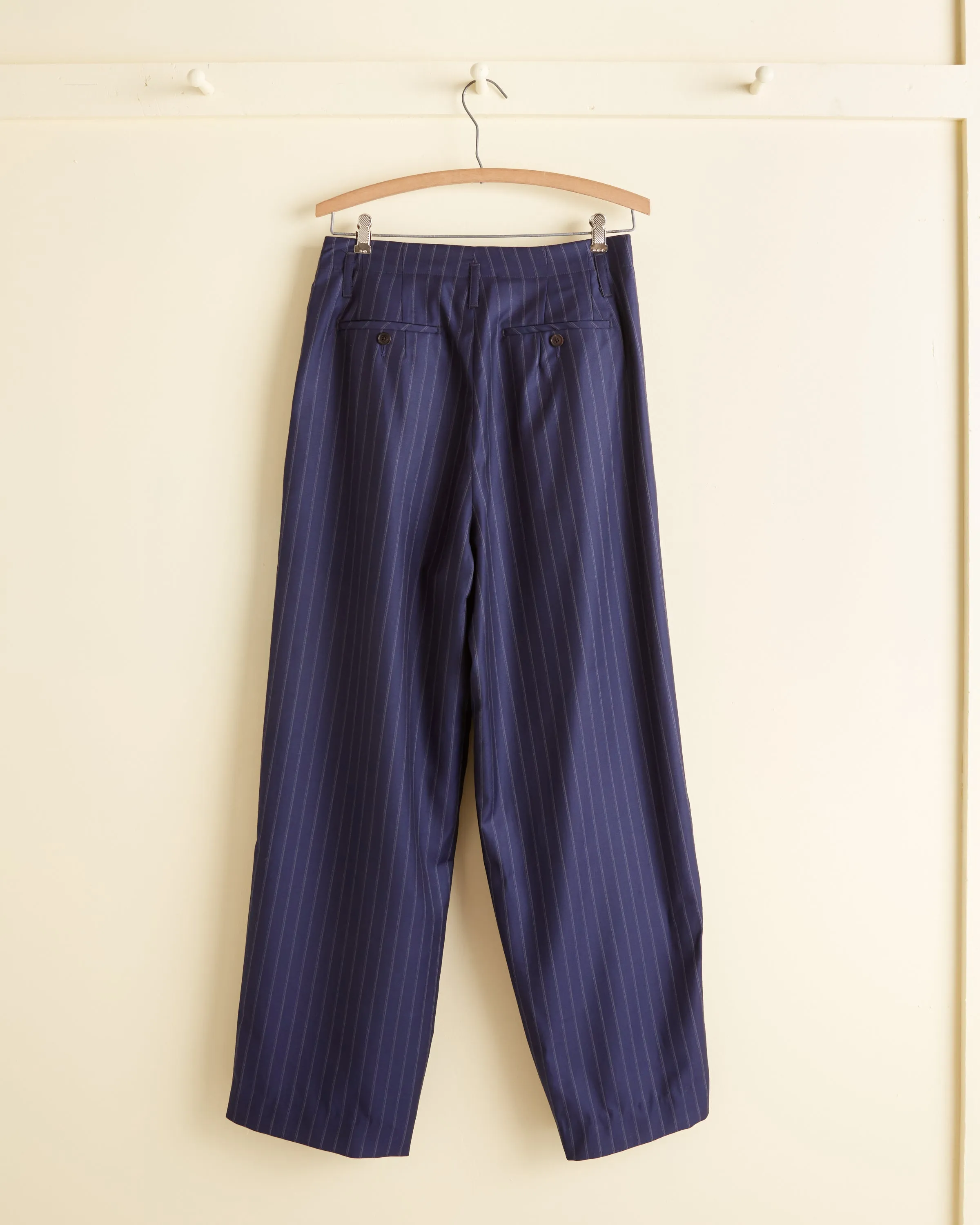 Blue Pinstripe Trousers - 29