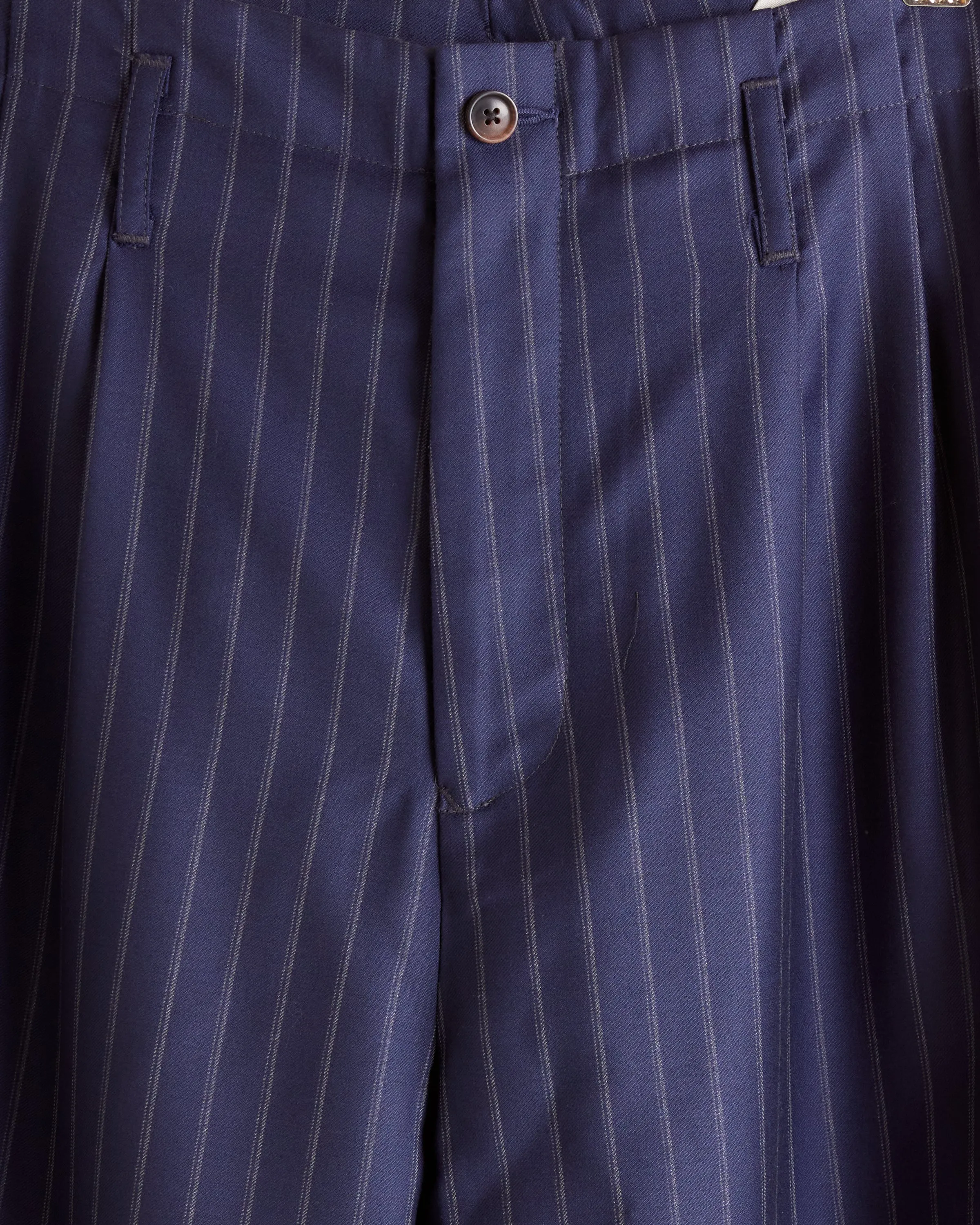 Blue Pinstripe Trousers - 29