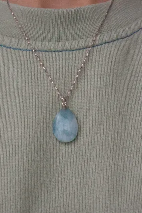 blue quartz necklace sterling silver <br> by Neinties