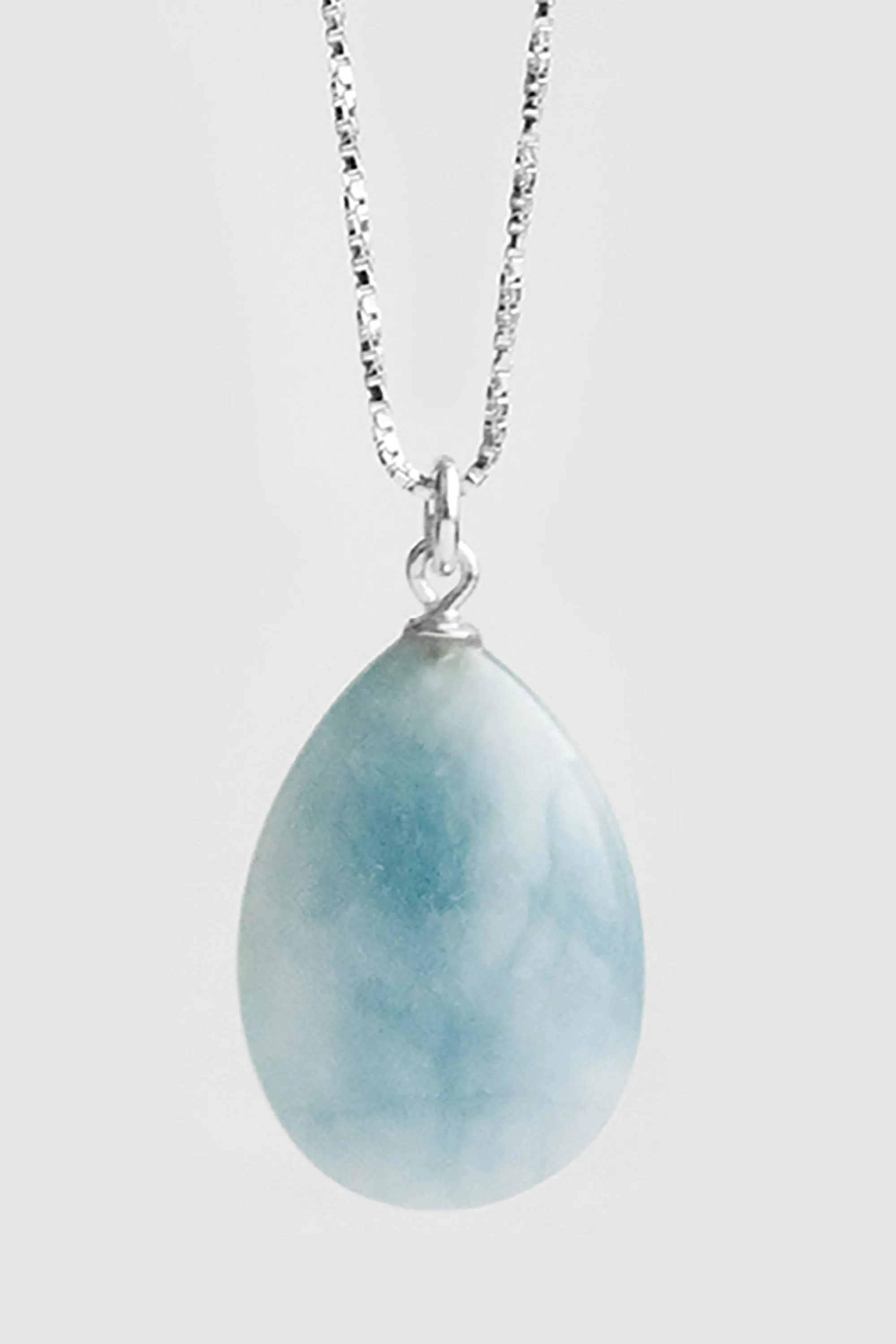 blue quartz necklace sterling silver <br> by Neinties