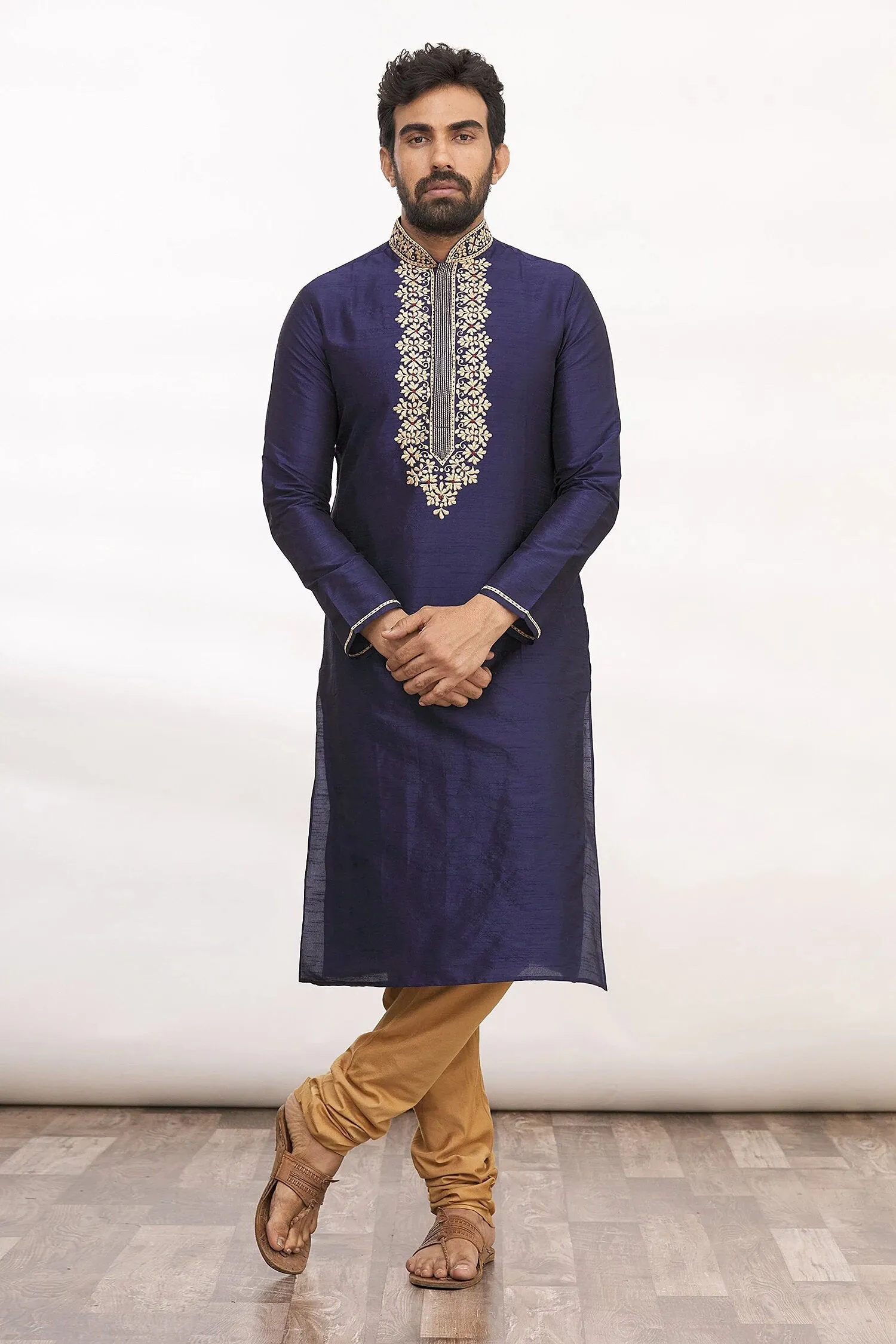 Blue Silk Kurta Set