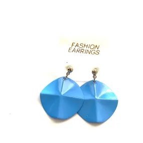 Blue Wavy Drop Earrings- Kooky Deadstock Earrings *Final Sale