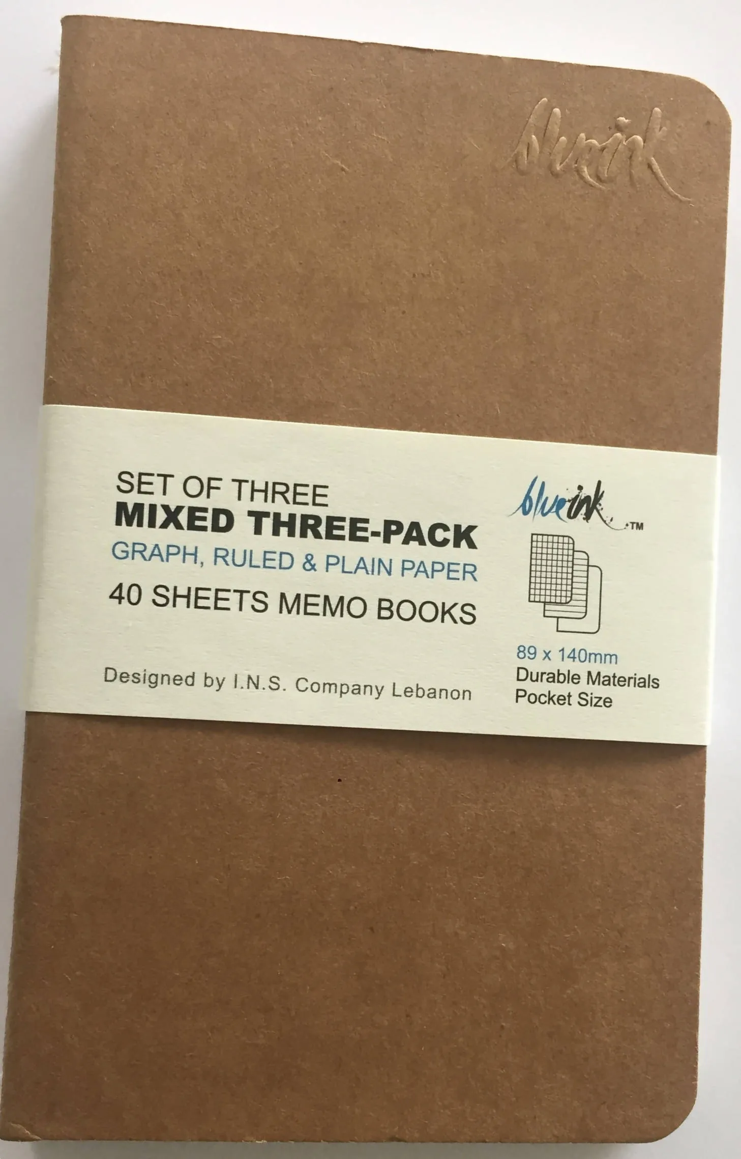 Blueink Set of 3 Memo Books