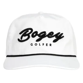 Bogey Golfer Rope Hat - All White