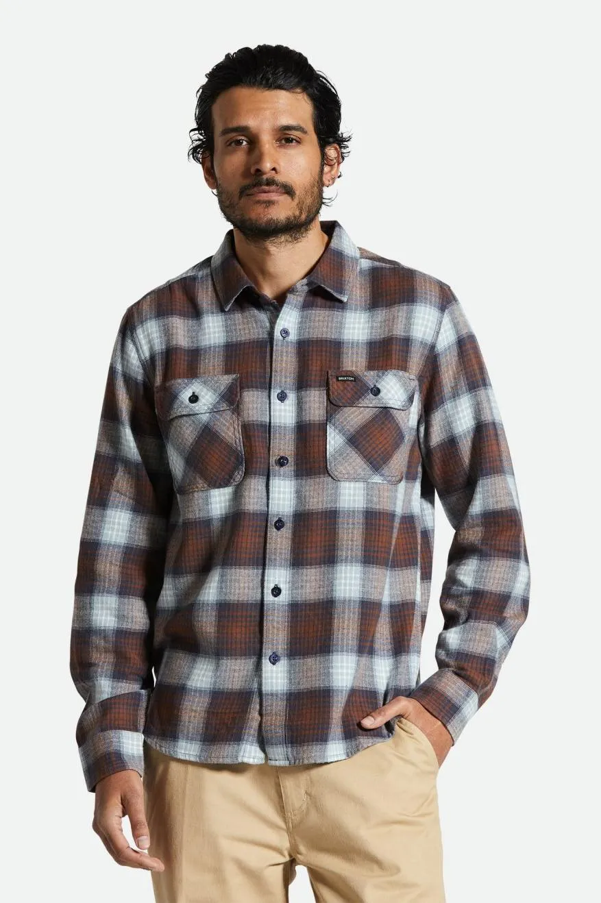 Bowery Lightweight Ultra Soft L/S Flannel - Washed Navy/Dusty Blue