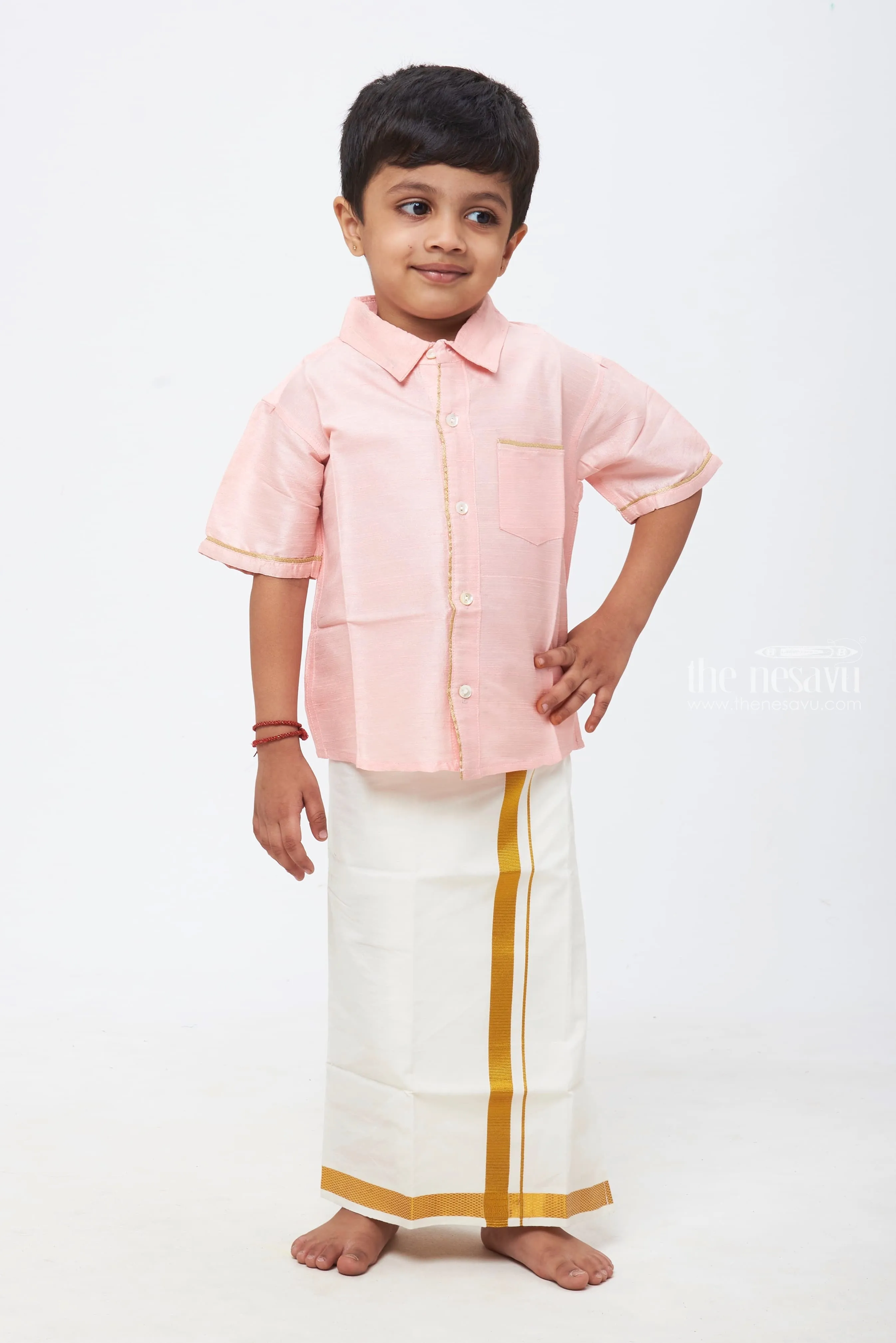 Boys Elegant Pink Silk Shirt: A Whisper of Timeless Elegance