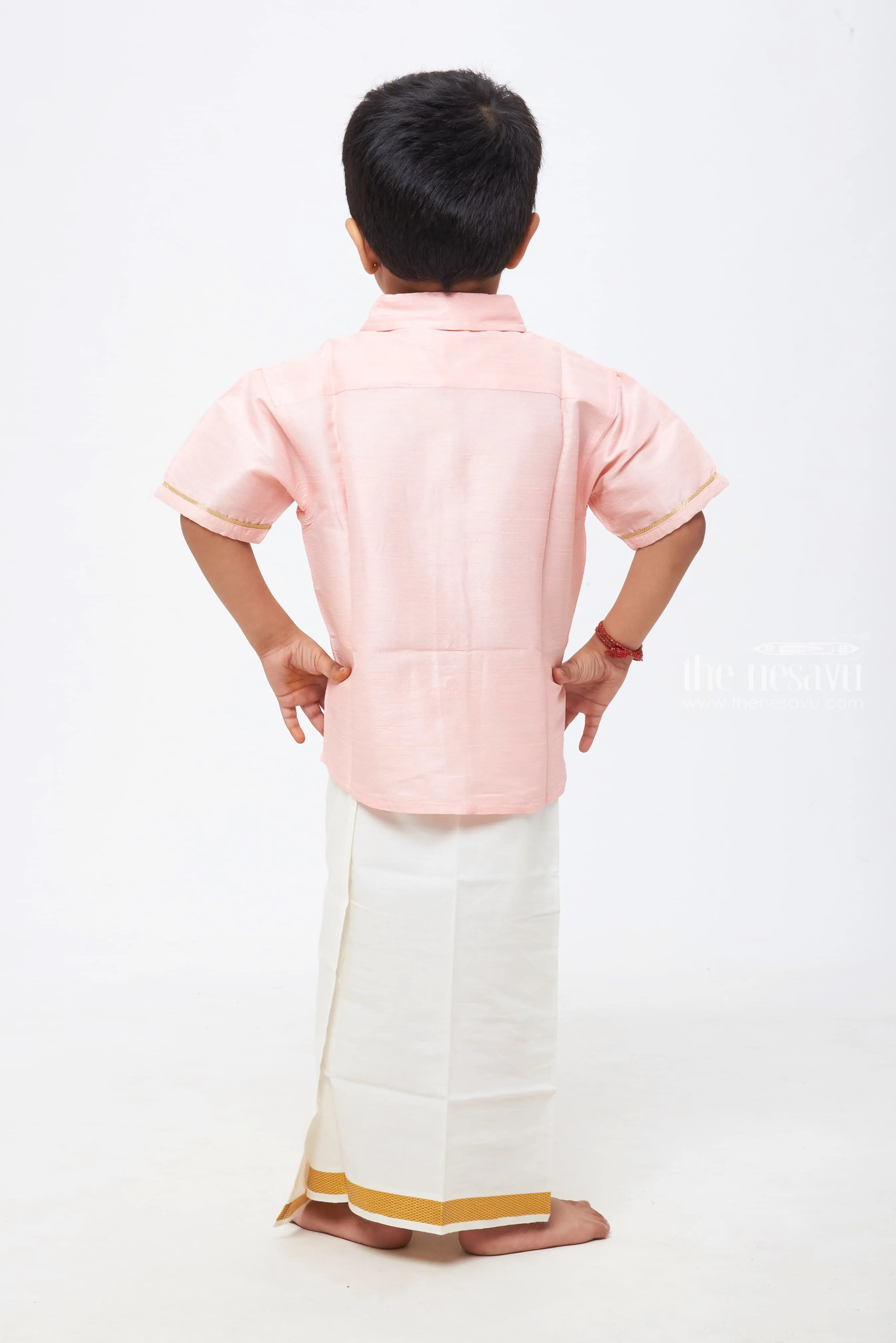 Boys Elegant Pink Silk Shirt: A Whisper of Timeless Elegance