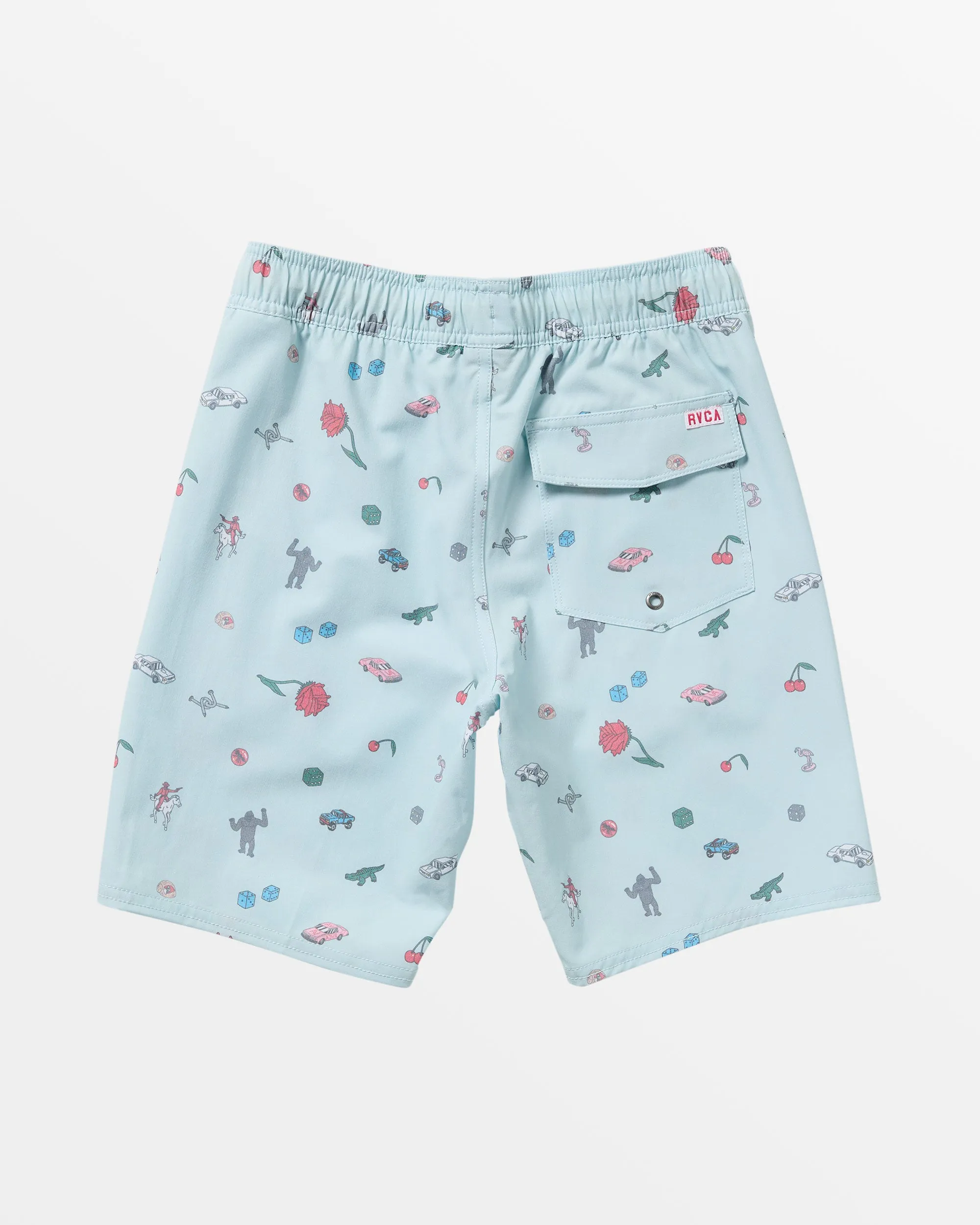 Boys Luke P Elastic Boardshorts 17'' - Light Blue