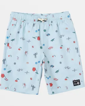 Boys Luke P Elastic Boardshorts 17'' - Light Blue