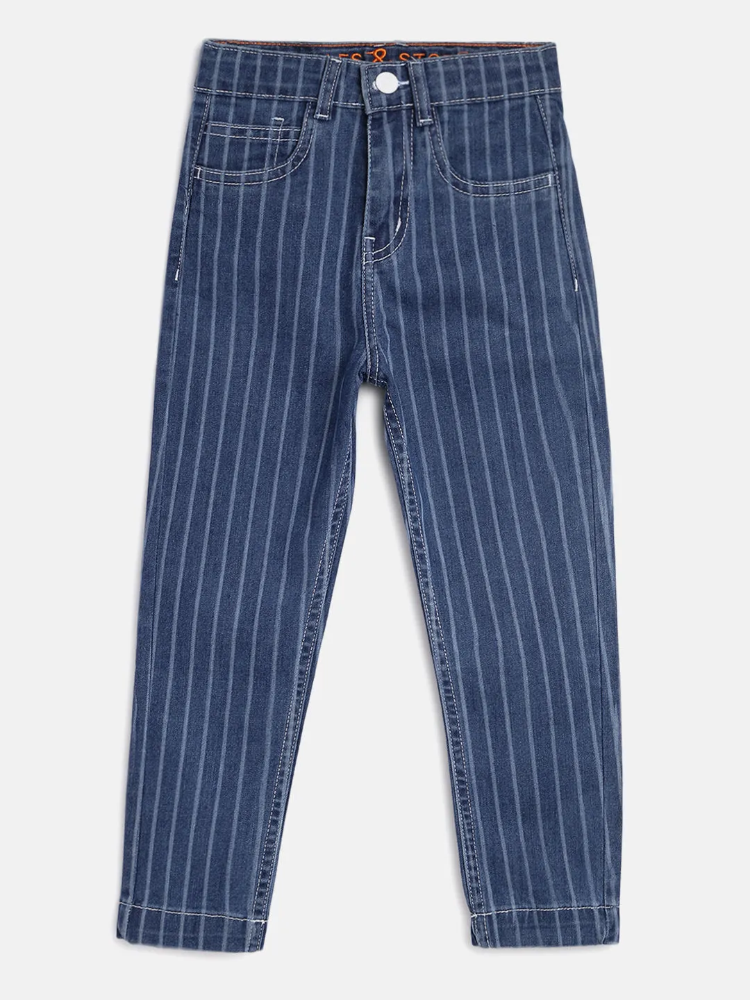 Boys Slim Fit Mid Blue Jeans