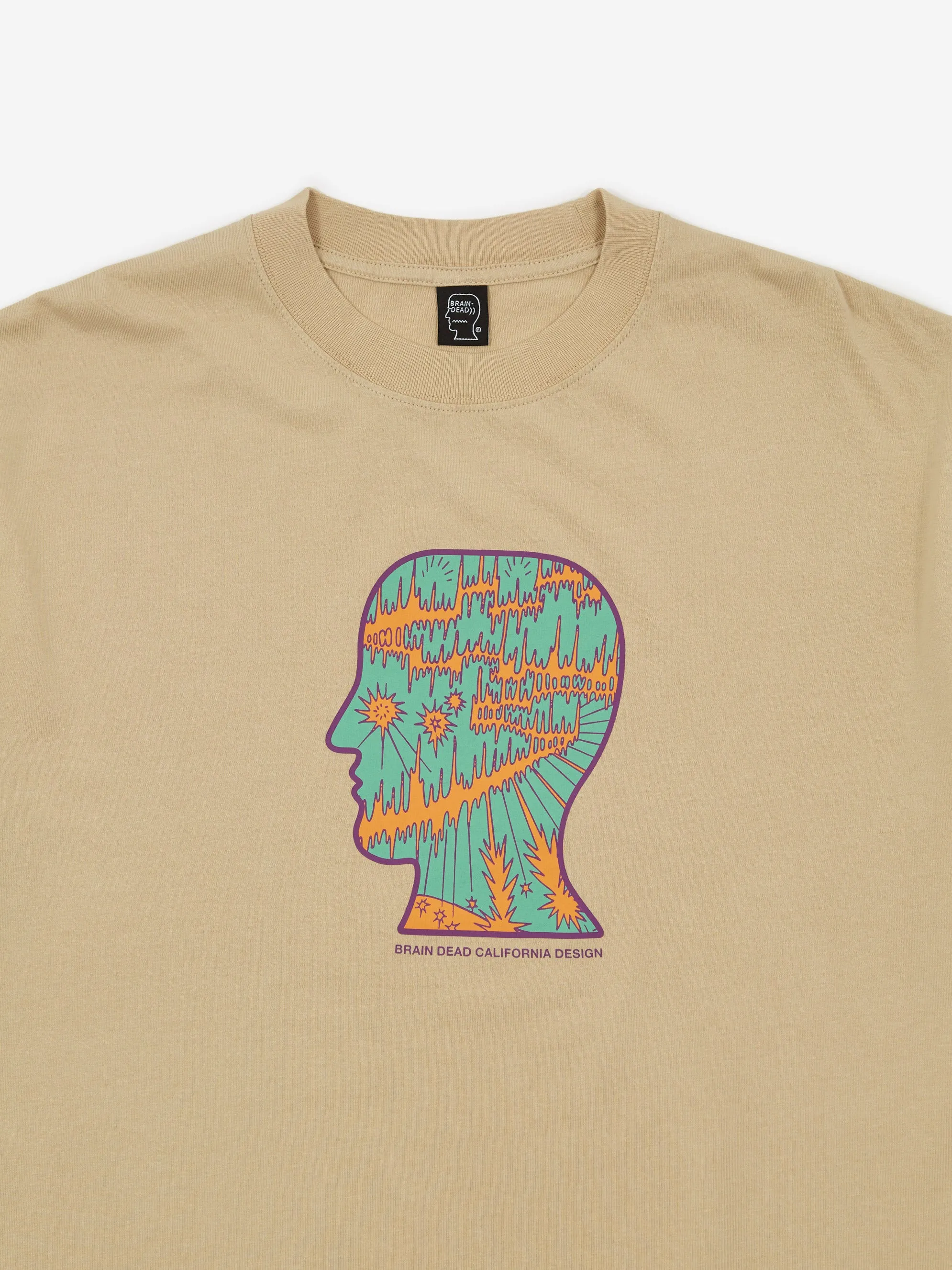 Brain Dead Split Planes T-Shirt - Tan