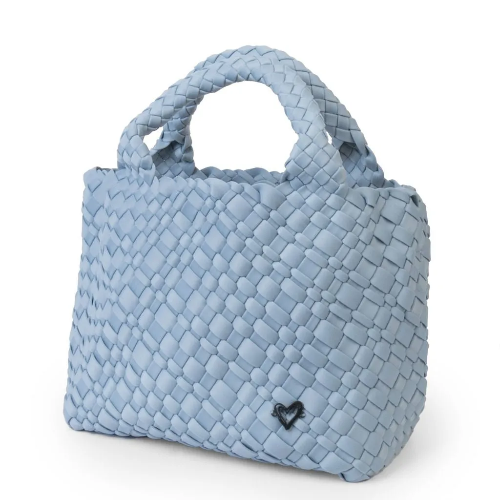 Brandon Small Woven Tote - Sky Blue