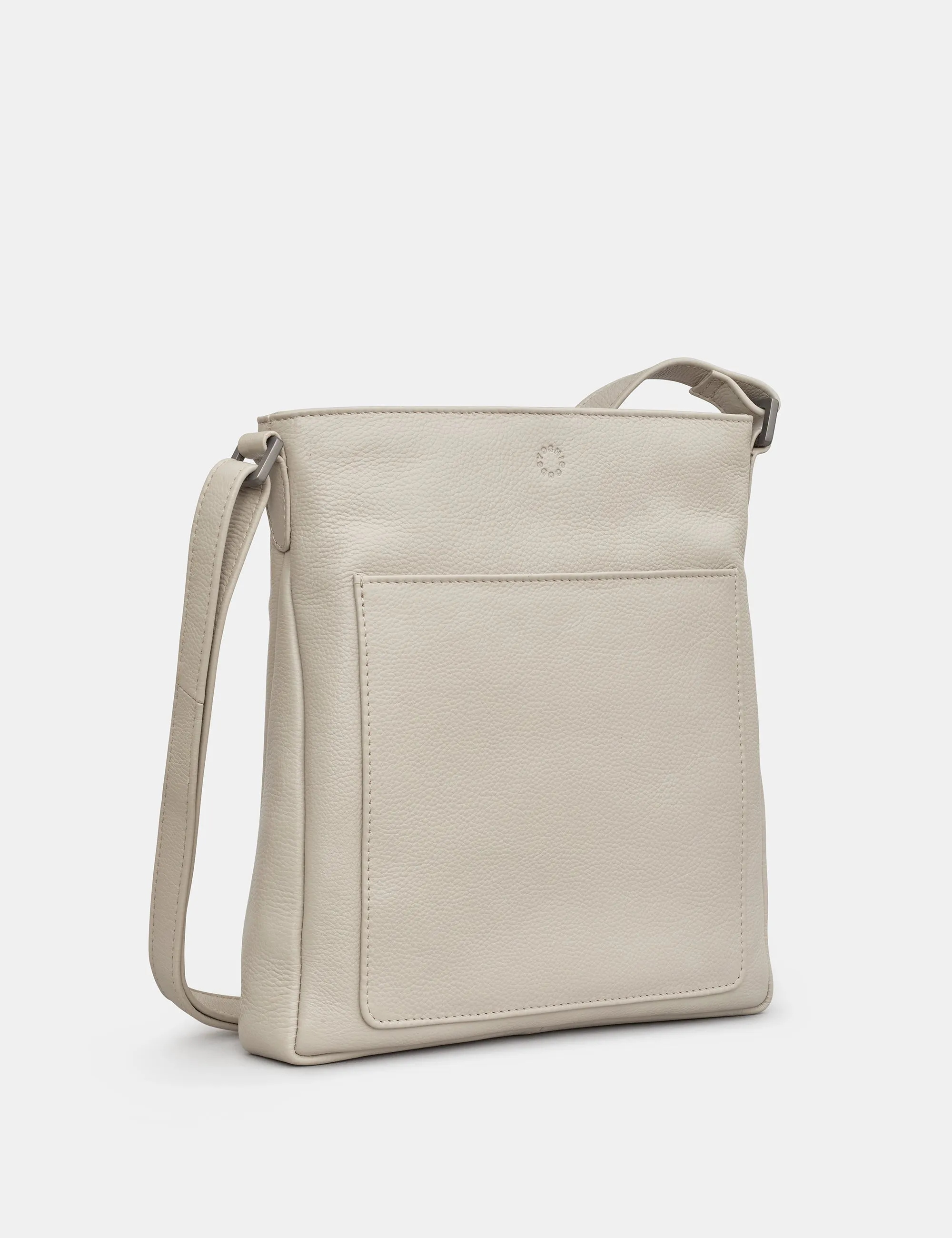 Bryant Warm Grey Leather Cross Body Bag