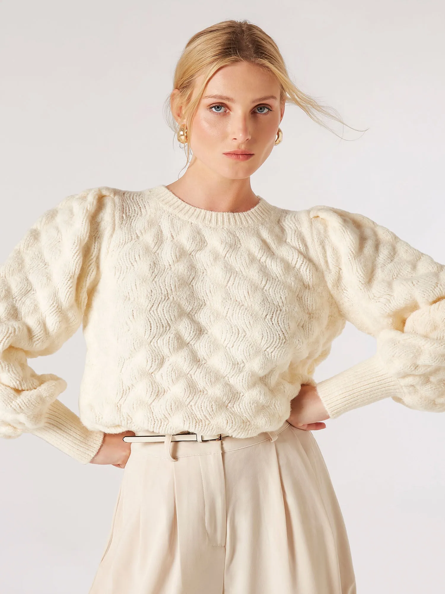 Bubble Pleat Sweater