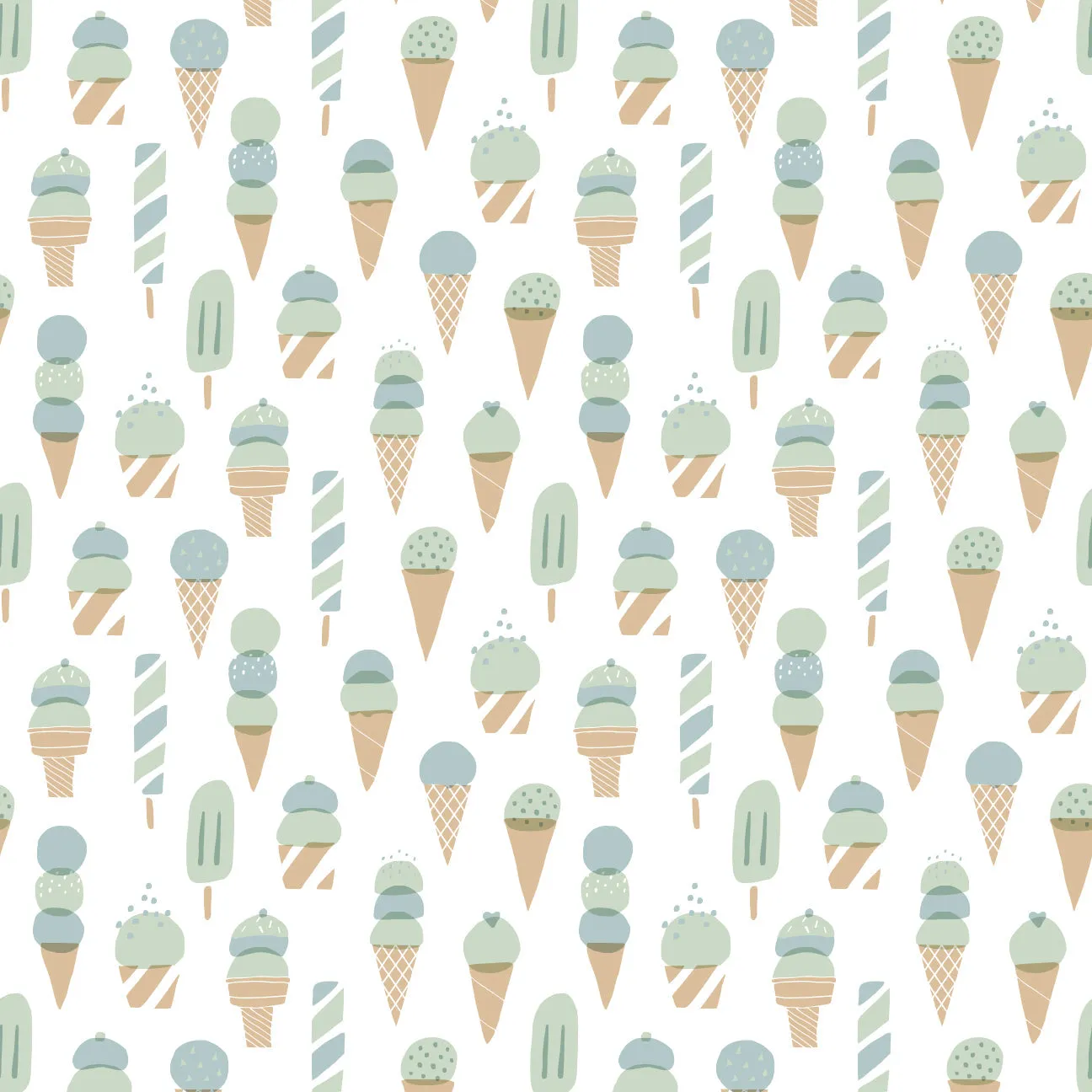 Bubble Romper - Ice Cream Mint & Blue