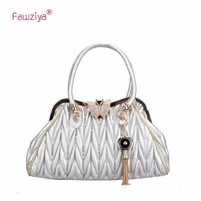 Butterfly Handbags For Women With Chain Straps Pu Large Tote Bag