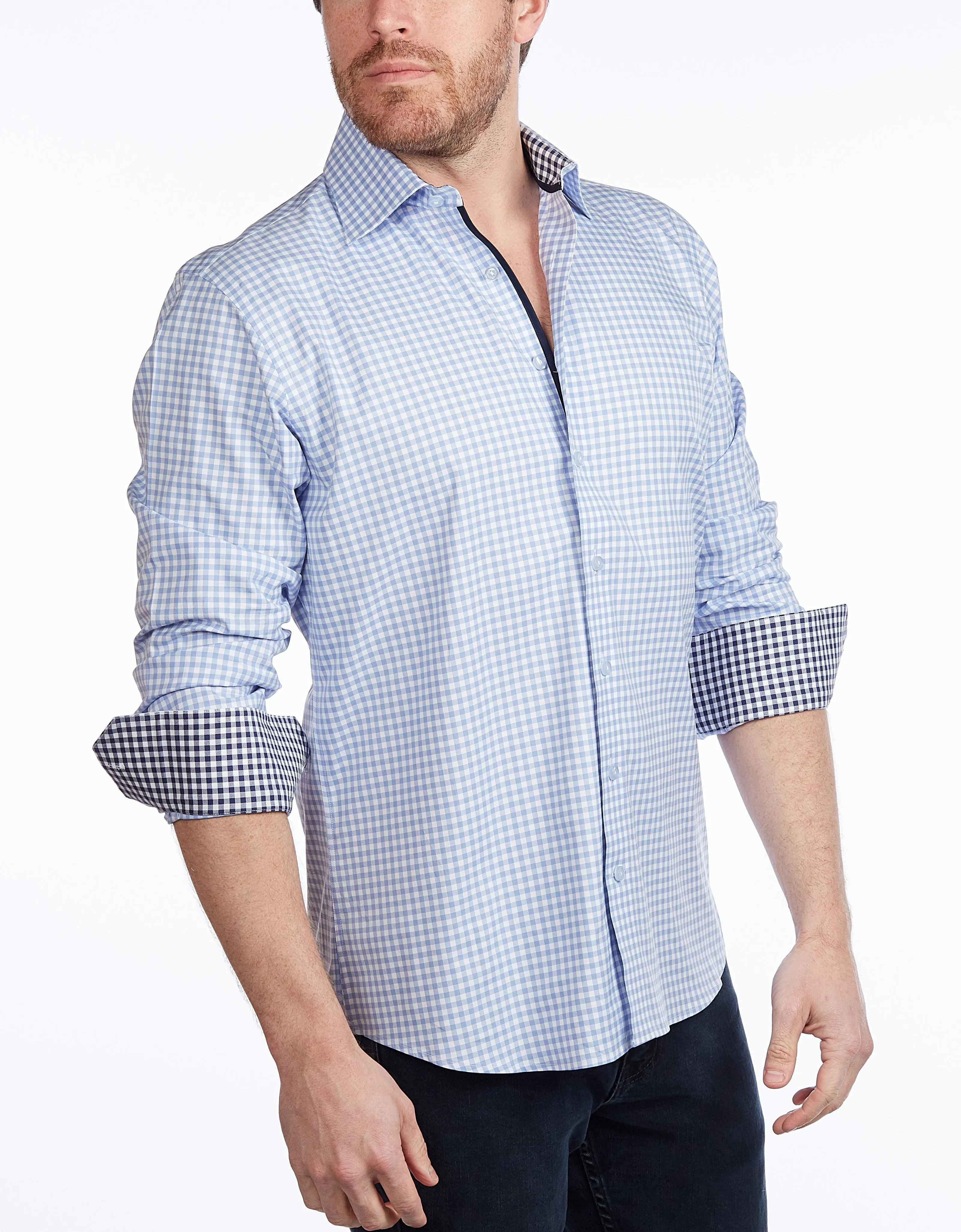 Button-Up Shirt // -  Contemporary Fit - Contrast trimming - final sale