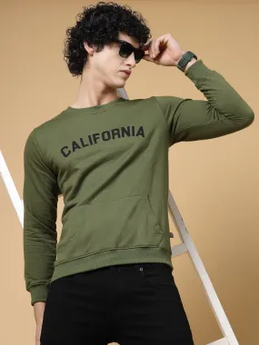 California Round Neck  Fleece Sweatshirt