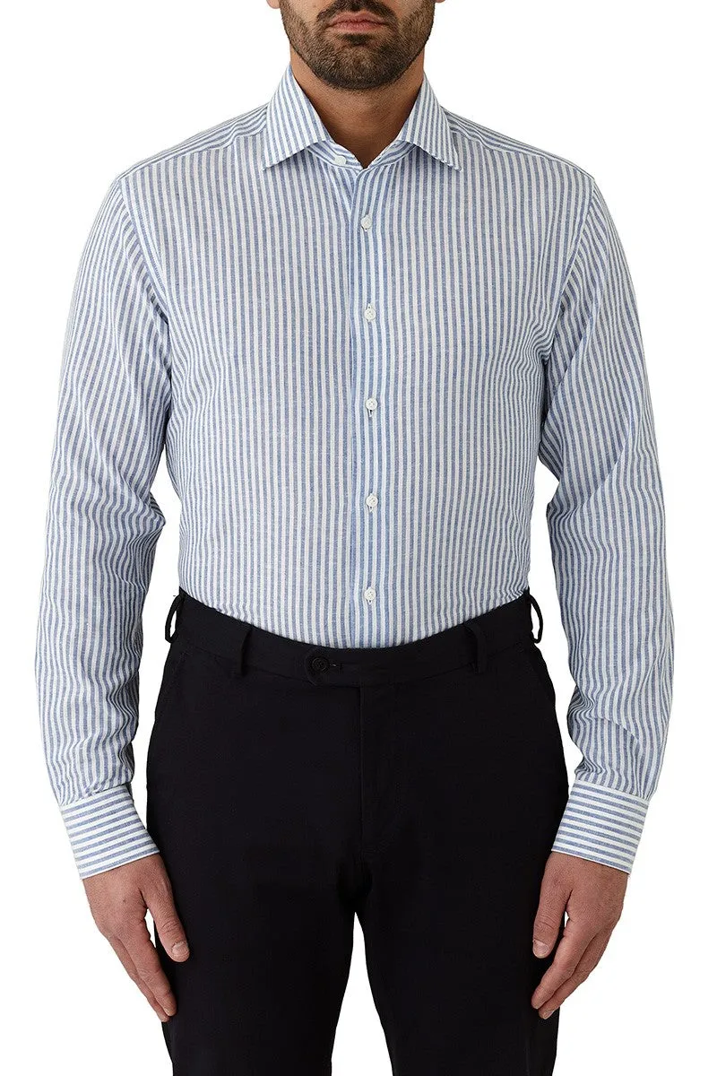 Cambridge -Prahran Shirt - Blue Stripe