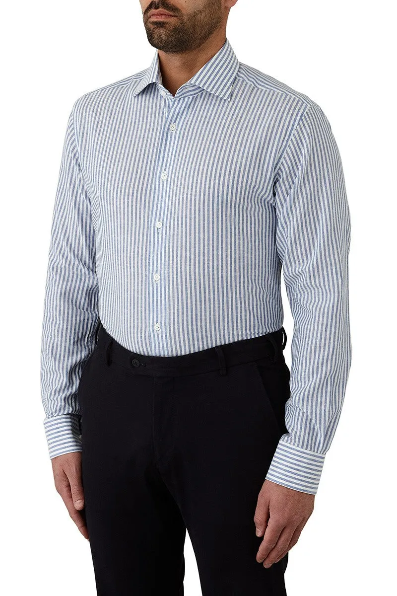 Cambridge -Prahran Shirt - Blue Stripe