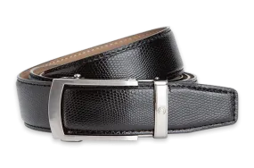 Camden Black Lizard Skin, 1 3/8 Strap, Dress Belt