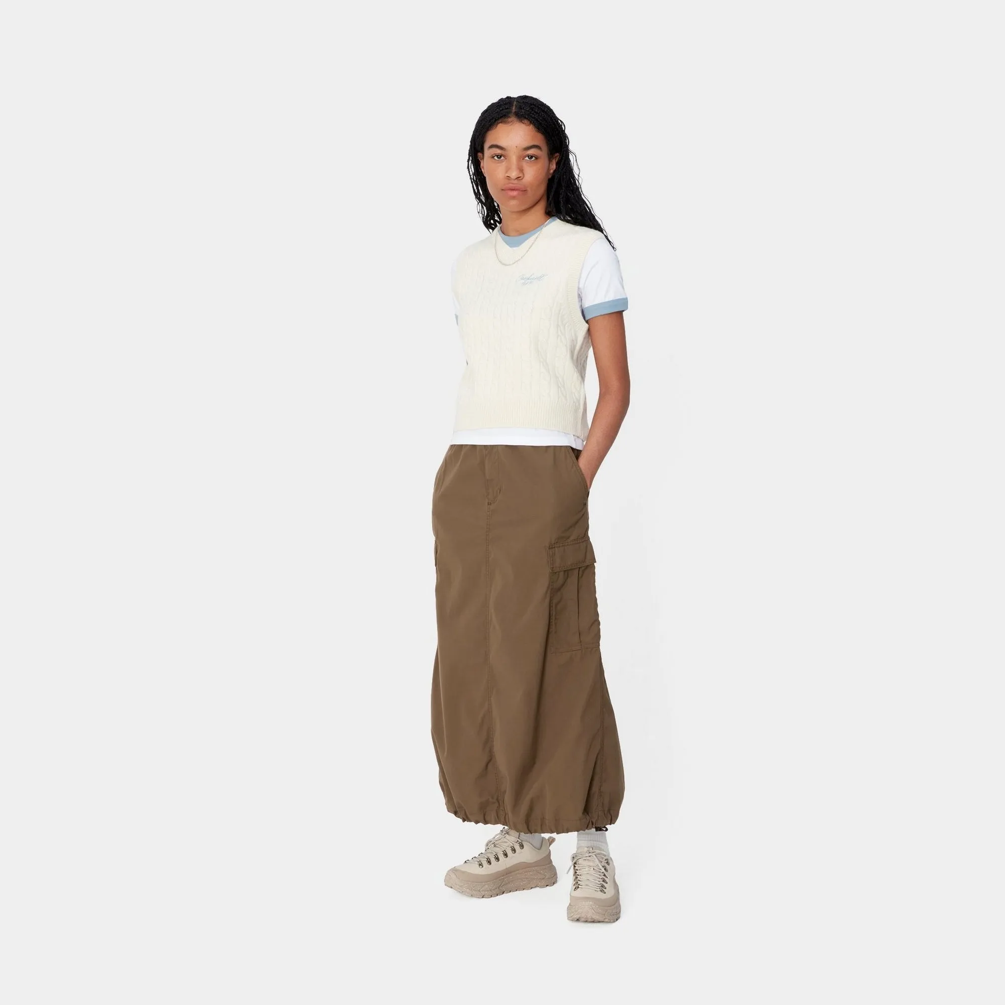 Cargo Skirt Long | Chocolate