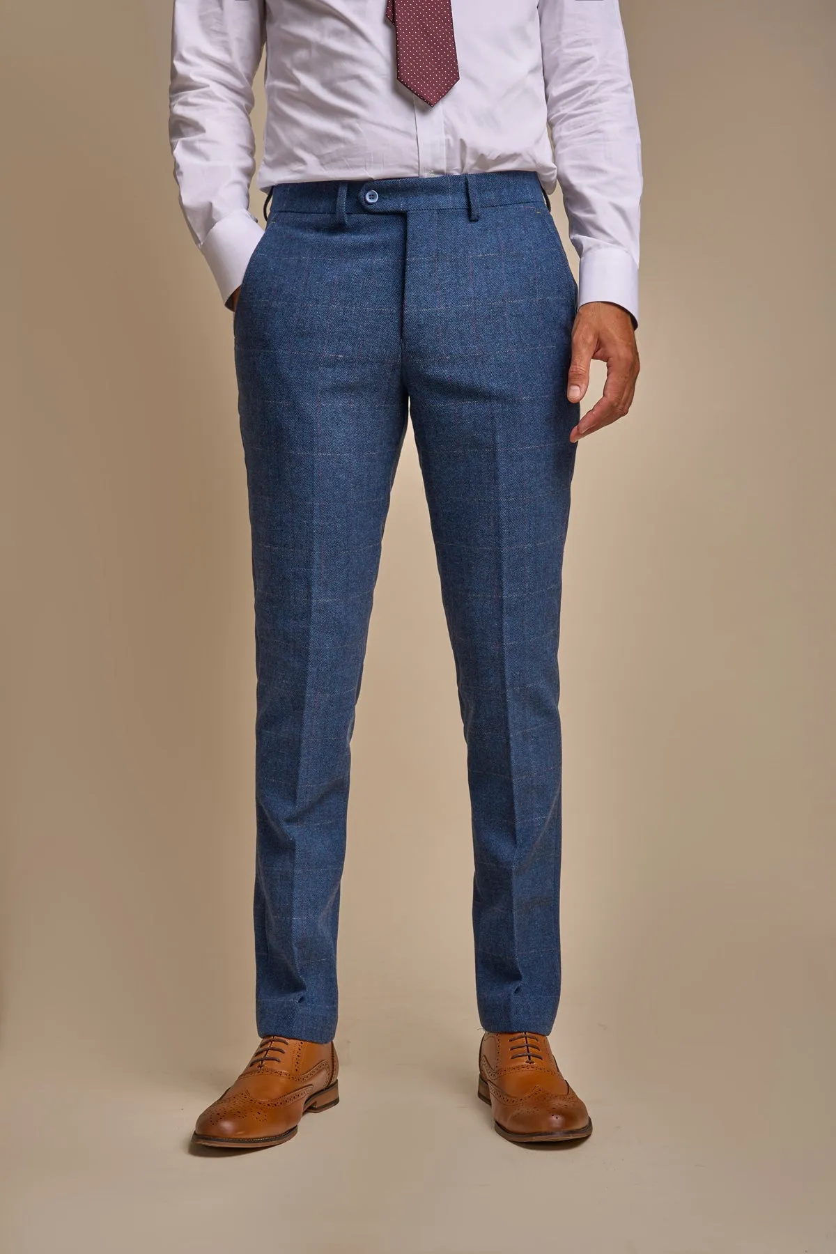 Carnegi Navy Tweed Trousers