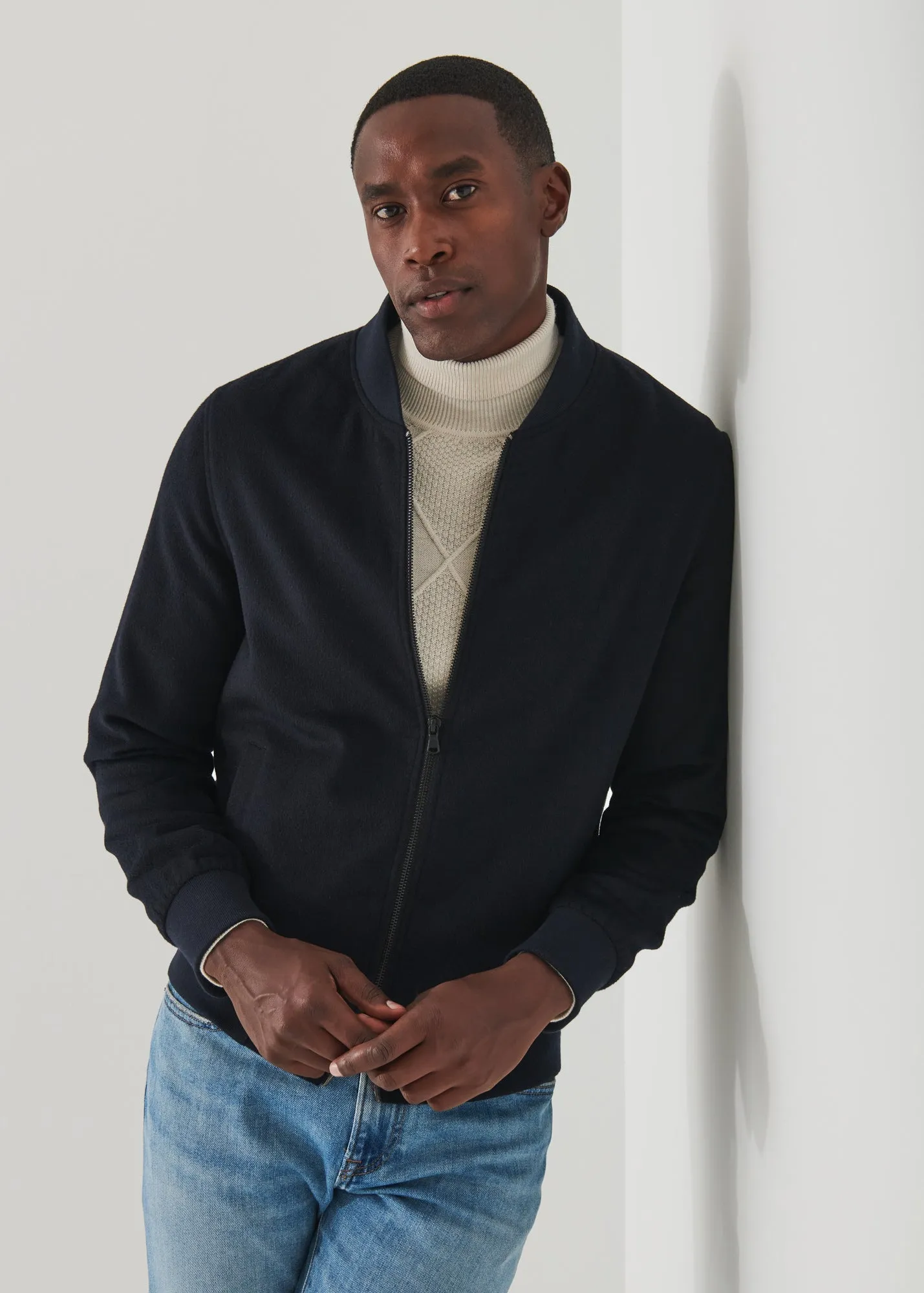 CASHMERE BASEBALL BOMBER