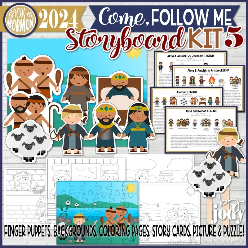 CFM BOOK of MORMON Story Board {KIT 5} Printable