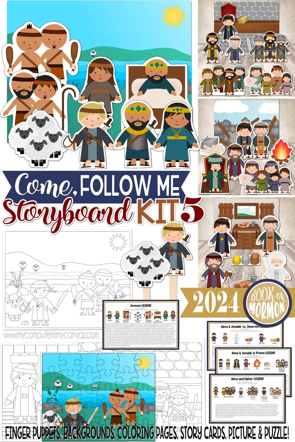 CFM BOOK of MORMON Story Board {KIT 5} Printable