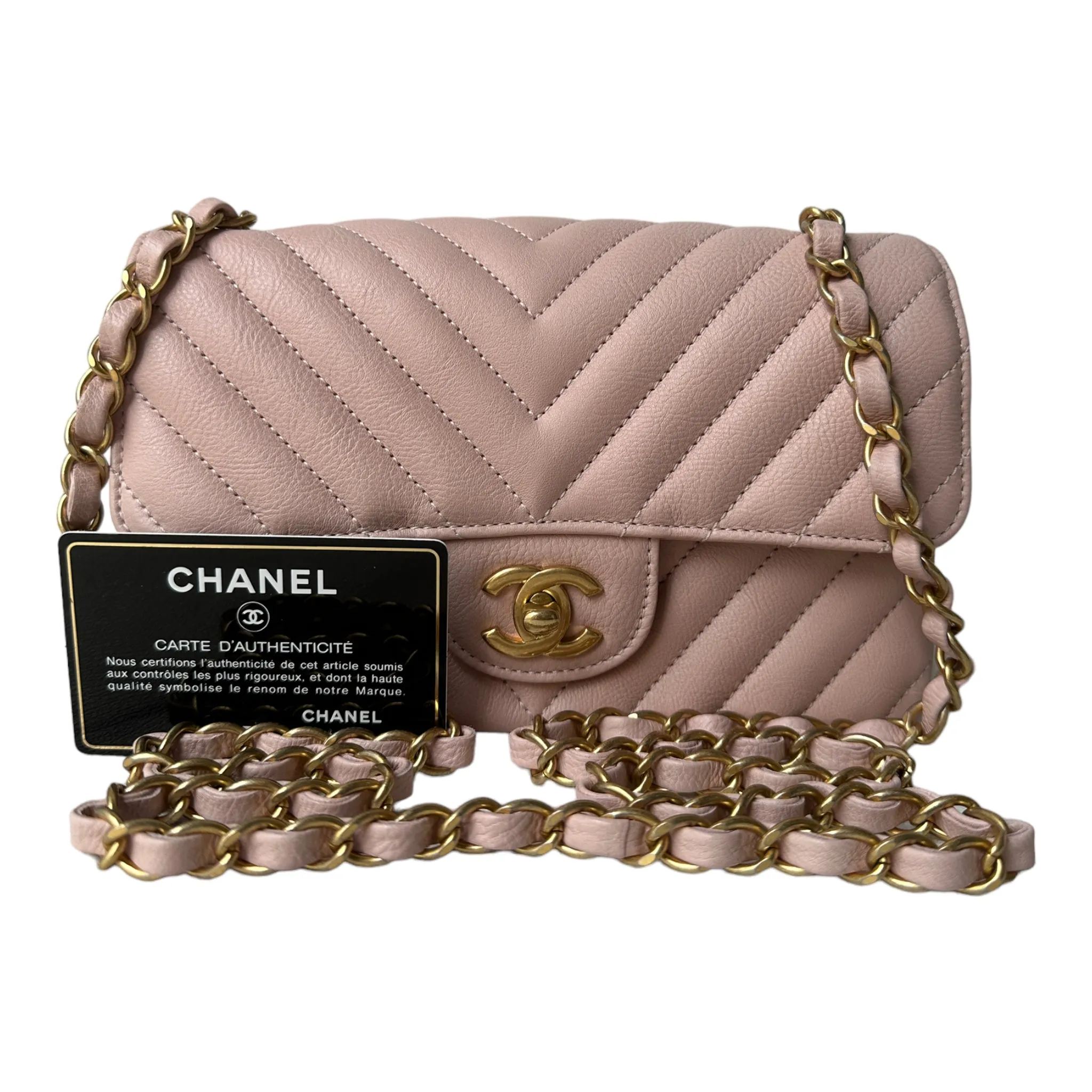 Chanel 17C Cuba Classic Chevron Mini Rectangular