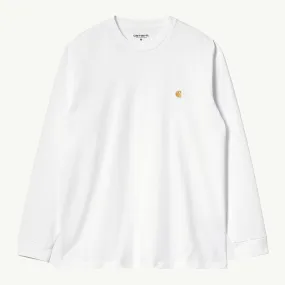 Chase LS T-Shirt - White/Gold