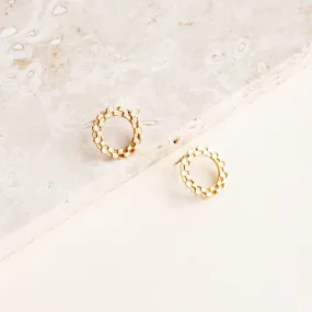 Checkered Circle Studs