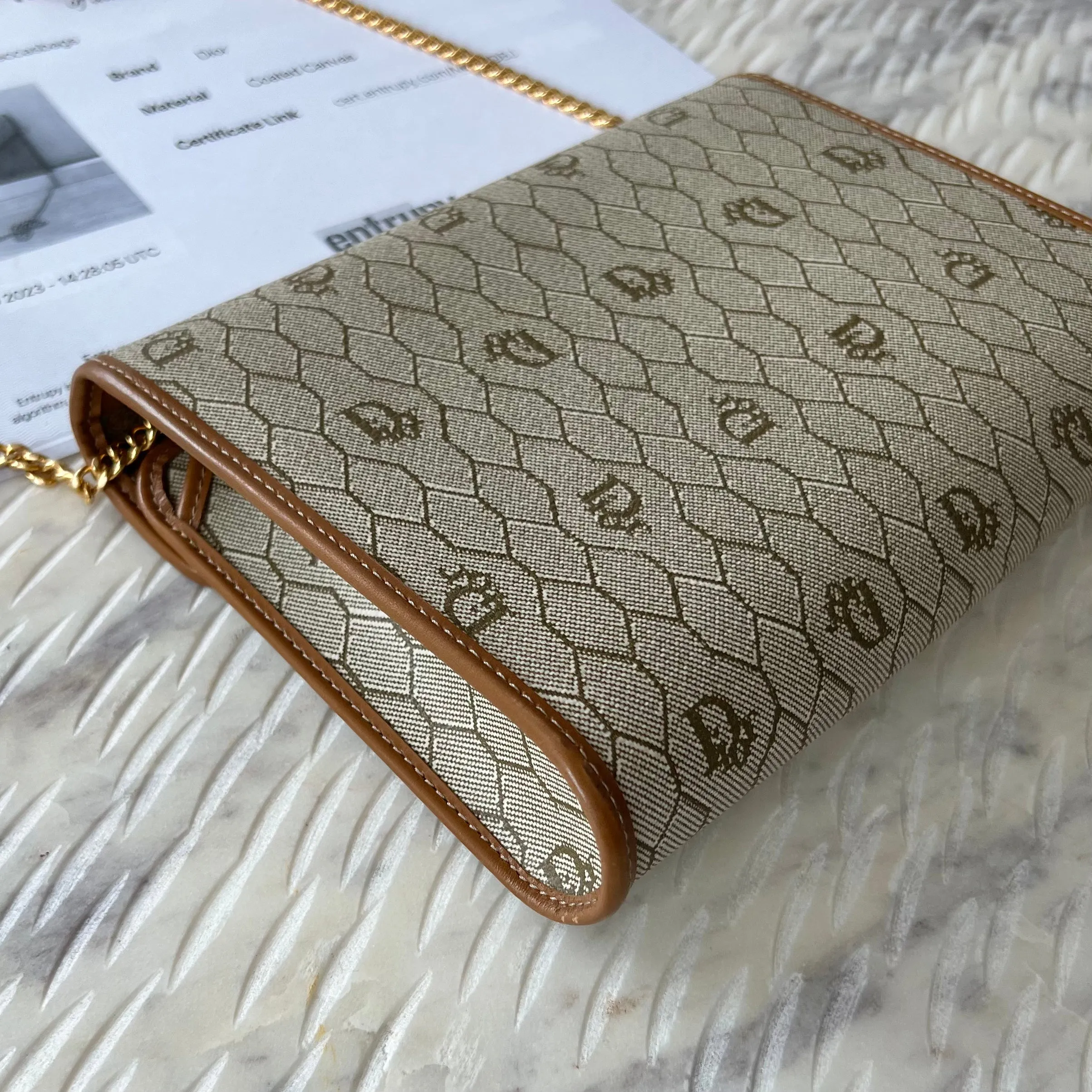 Christian Dior Honeycomb Chain Shoulder Bag