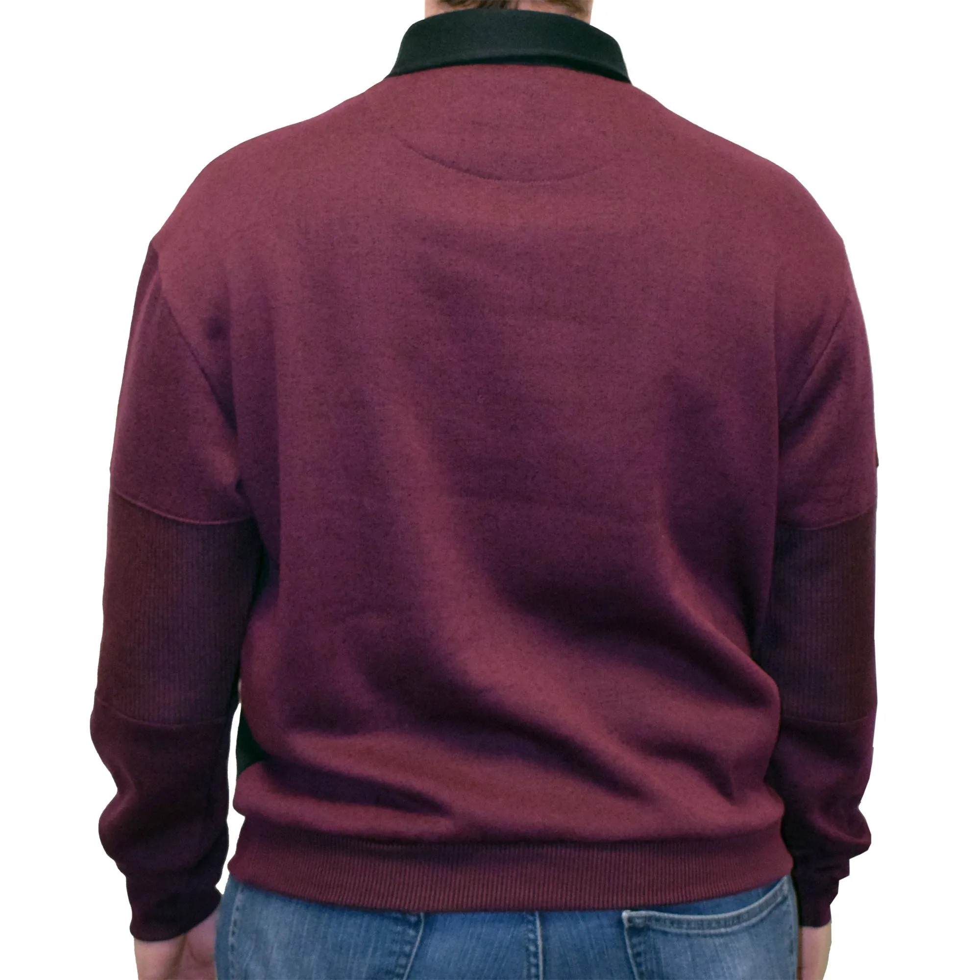 Classics by Palmland Two Tone Banded Bottom Shirt 6094-165BBT Wine