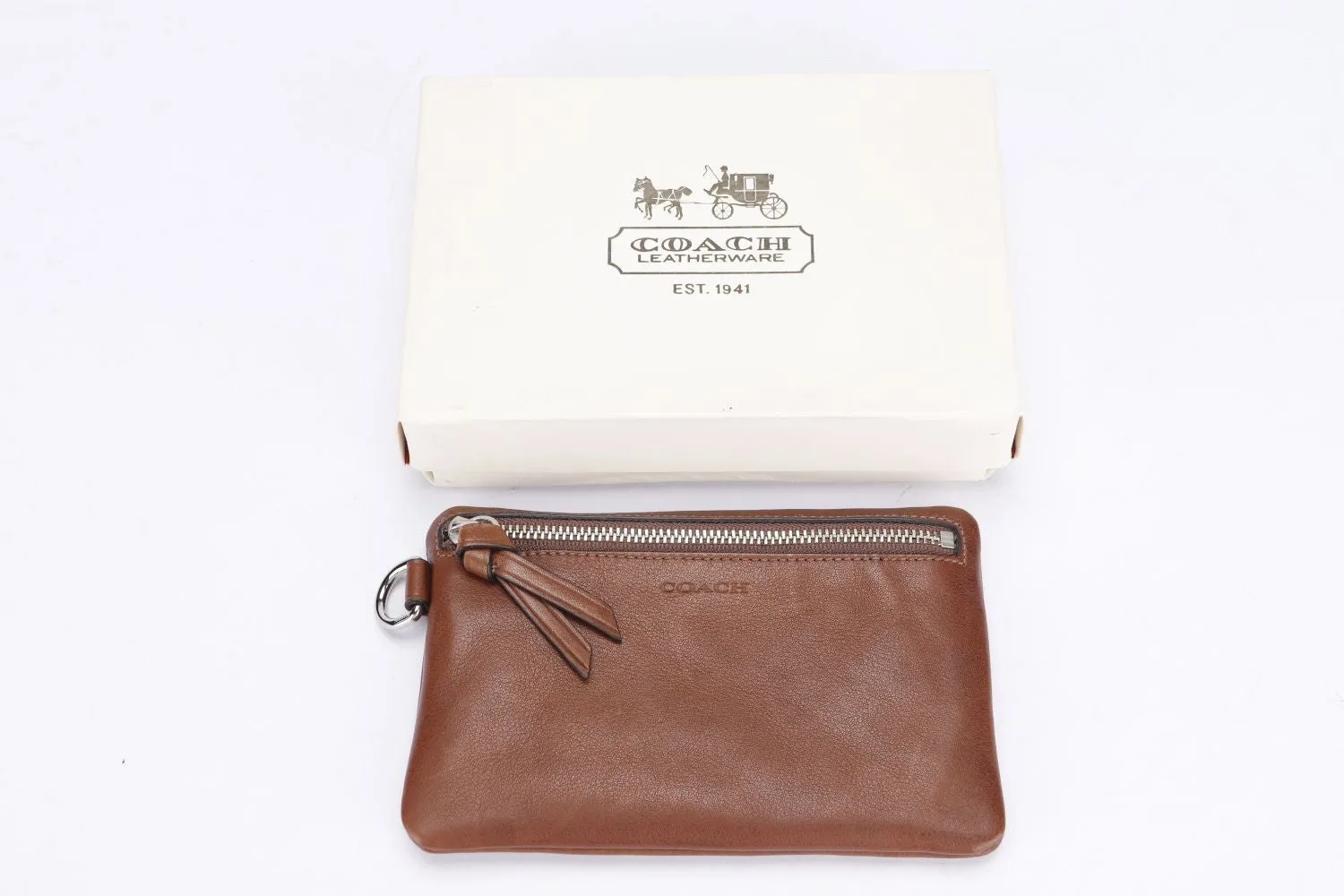 Coach Camel Brown Leather Pouch