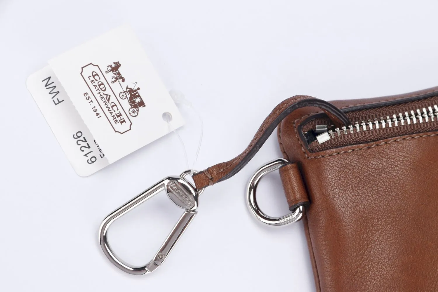 Coach Camel Brown Leather Pouch