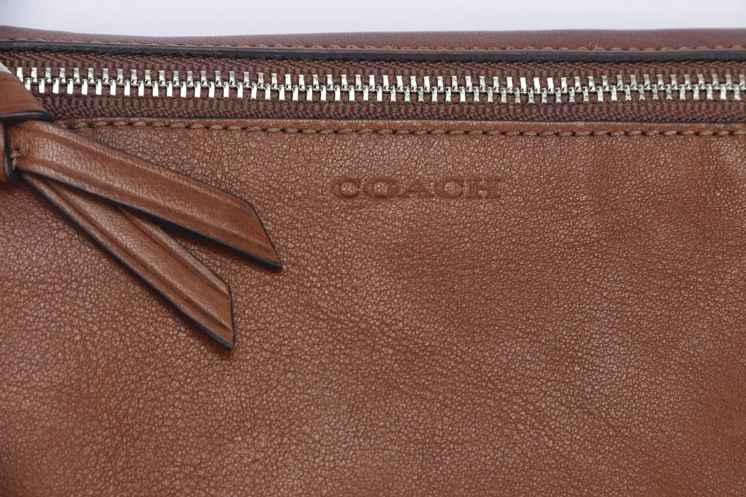 Coach Camel Brown Leather Pouch