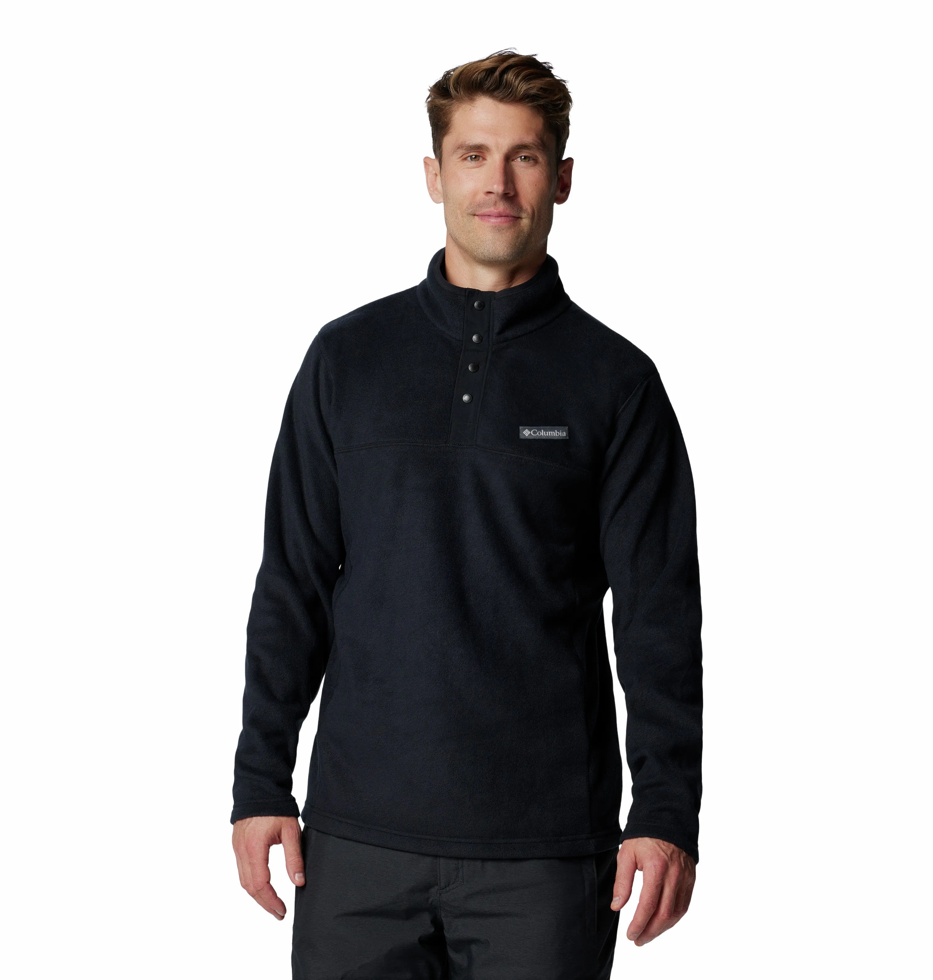 Columbia Men's Steens Mountain II Regular Fit Half Snap Fleece-BLACK