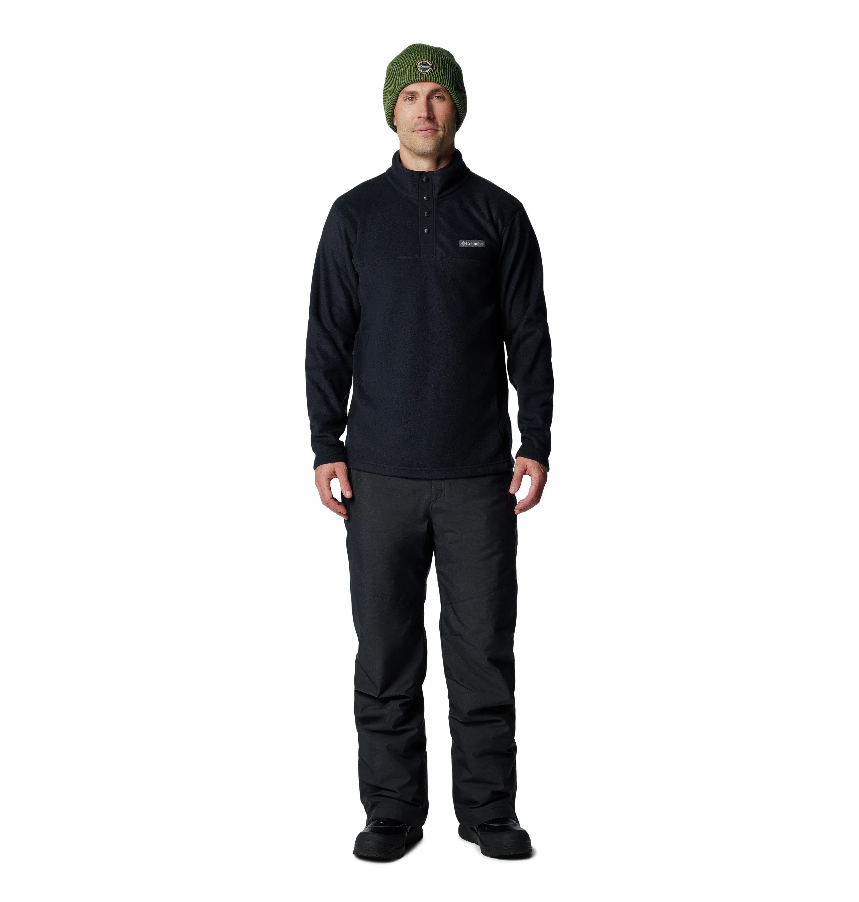 Columbia Men's Steens Mountain II Regular Fit Half Snap Fleece-BLACK