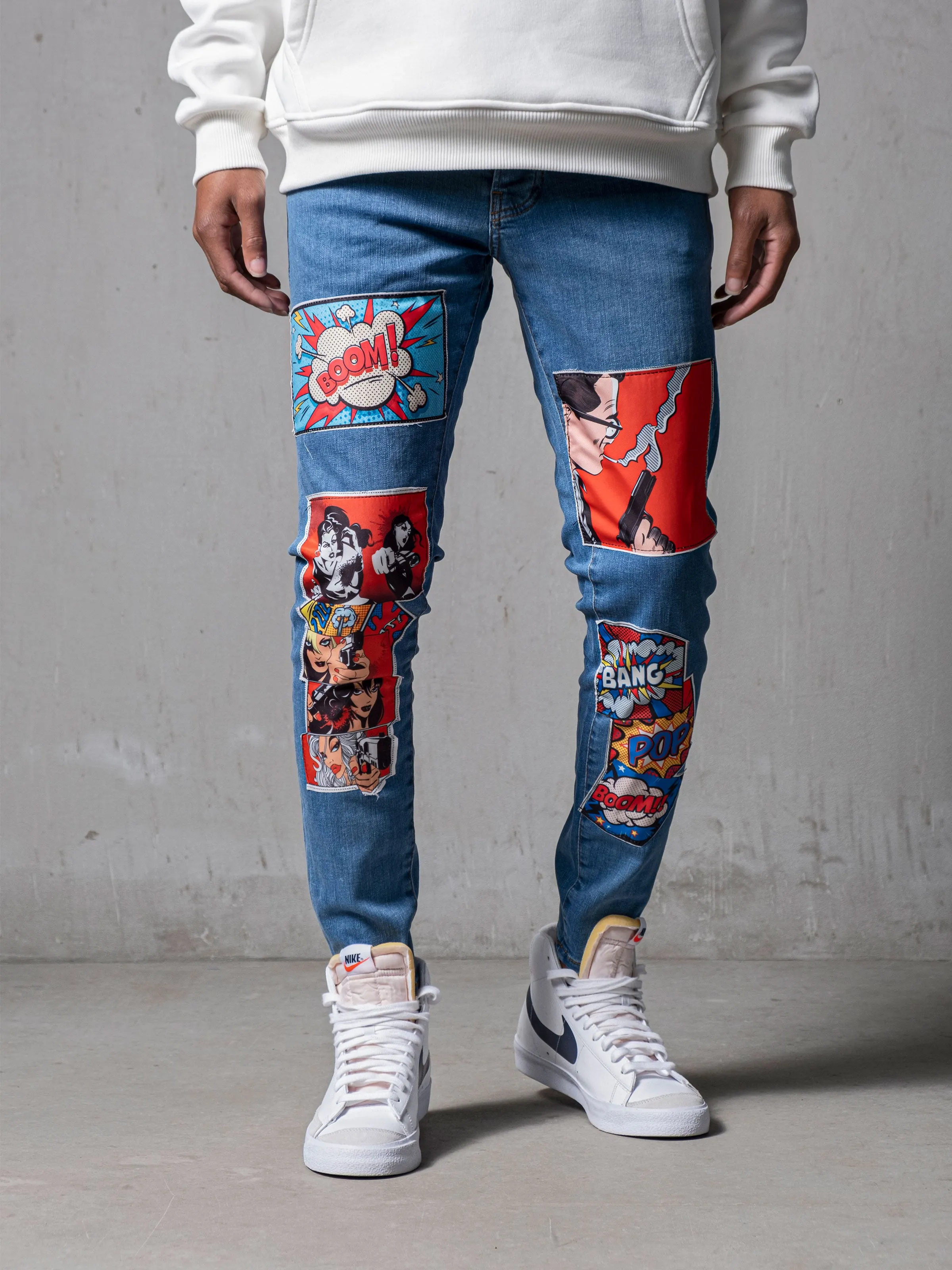 Comic Books Blue Jeans