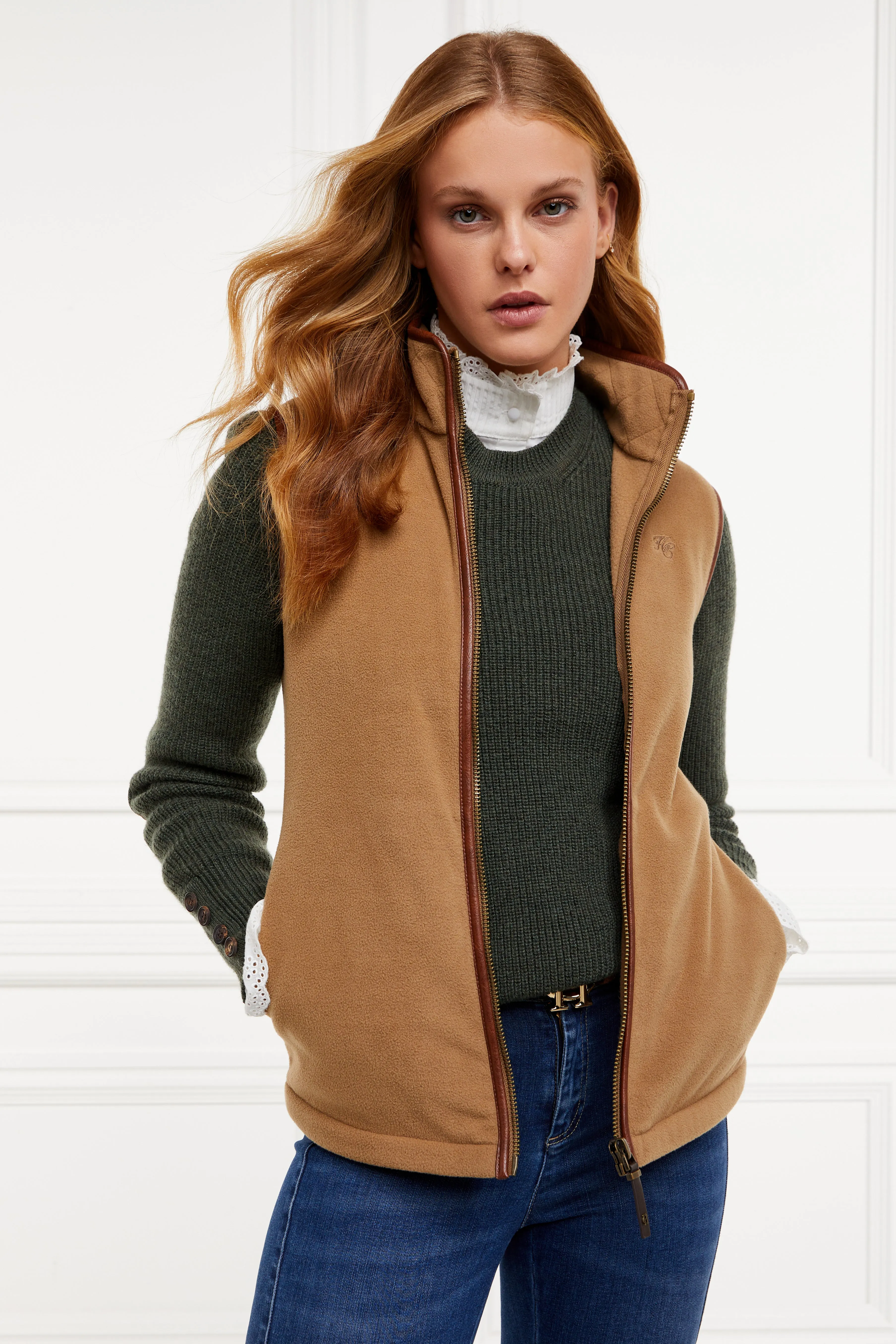 Country Fleece Gilet (Coffee)